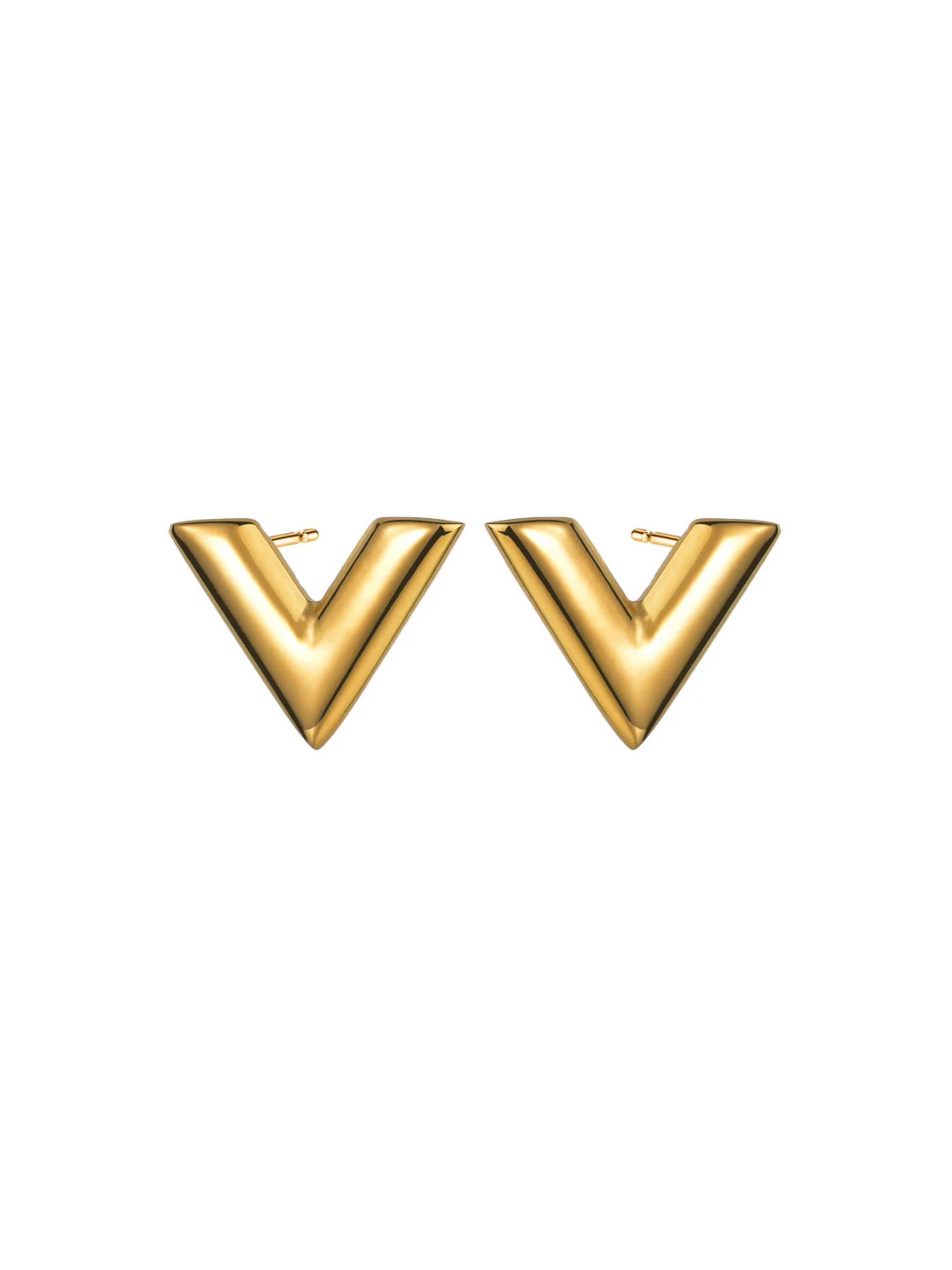 Vivienne V-Shaped Stud Earrings