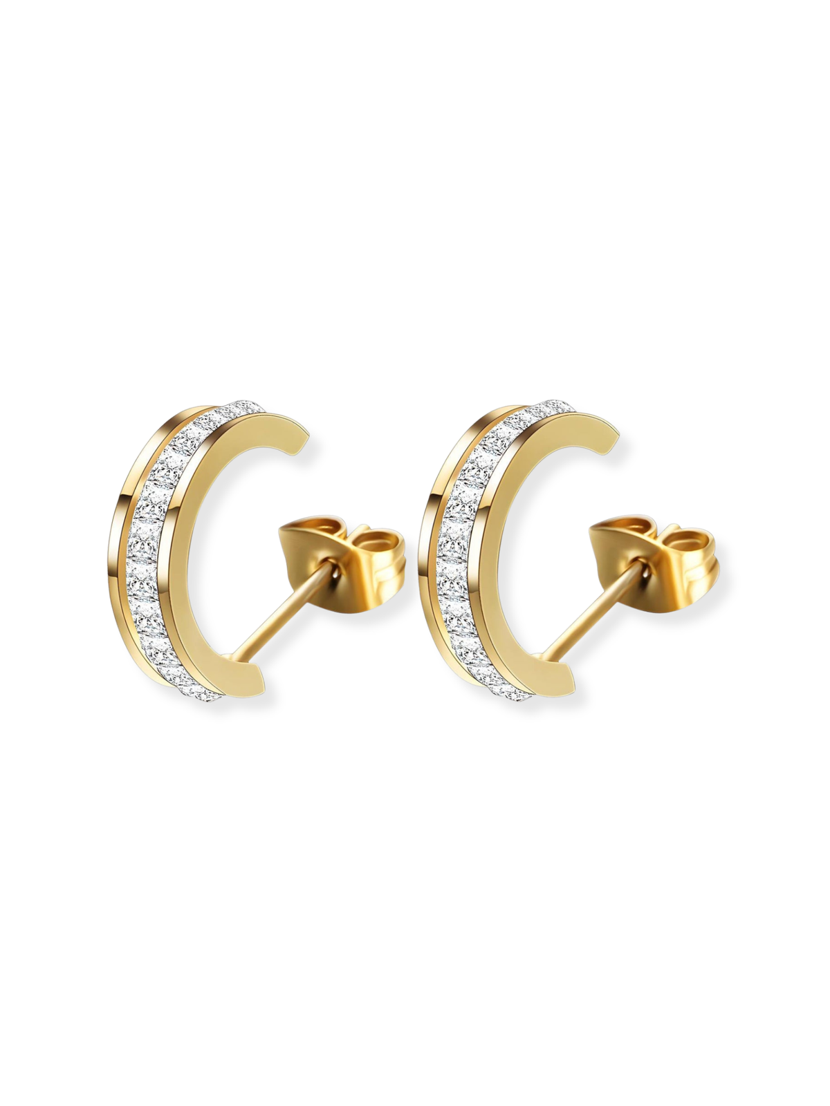 Wilma Round Zirconia Stud Earrings