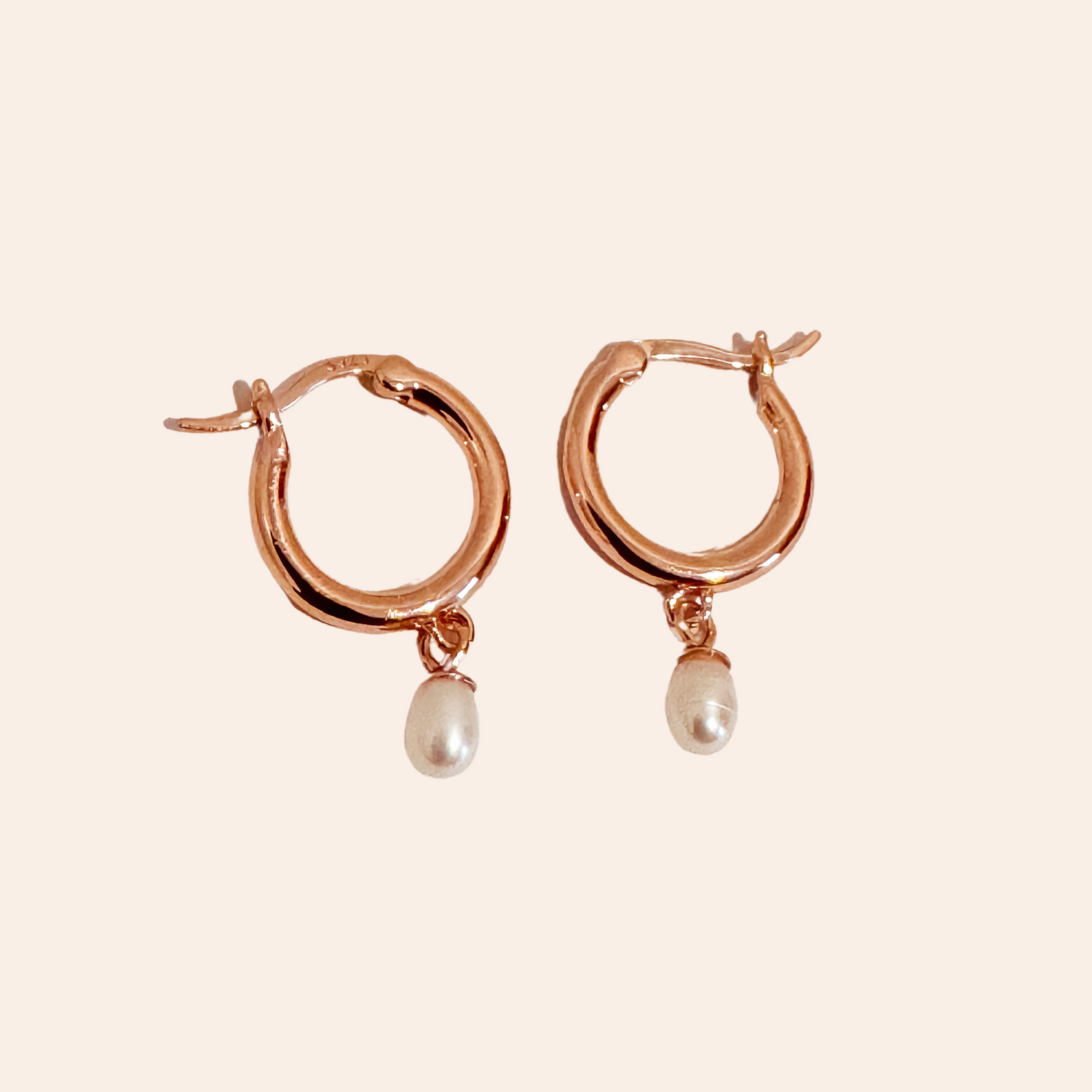Boundless Pearl Drop Hoop Earrings